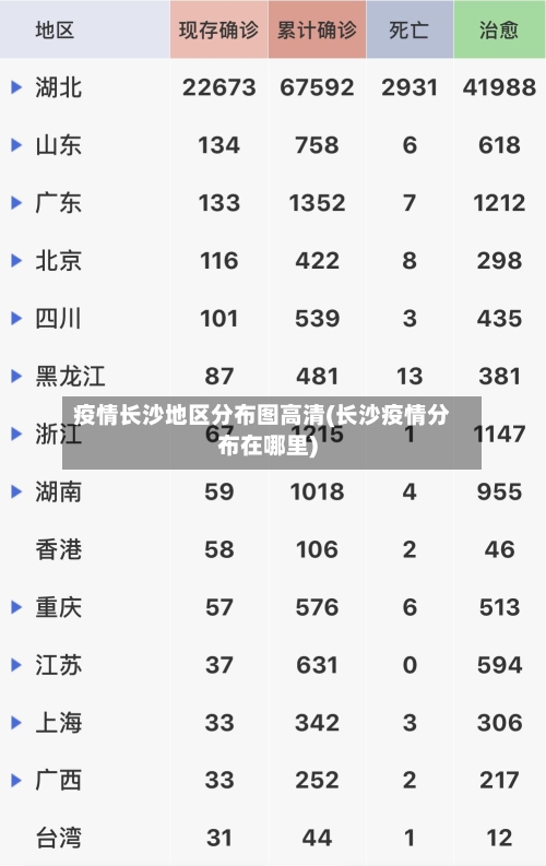 疫情长沙地区分布图高清(长沙疫情分布在哪里)
