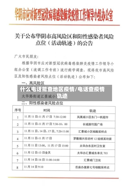 什么电话能查地区疫情/电话查疫情轨迹