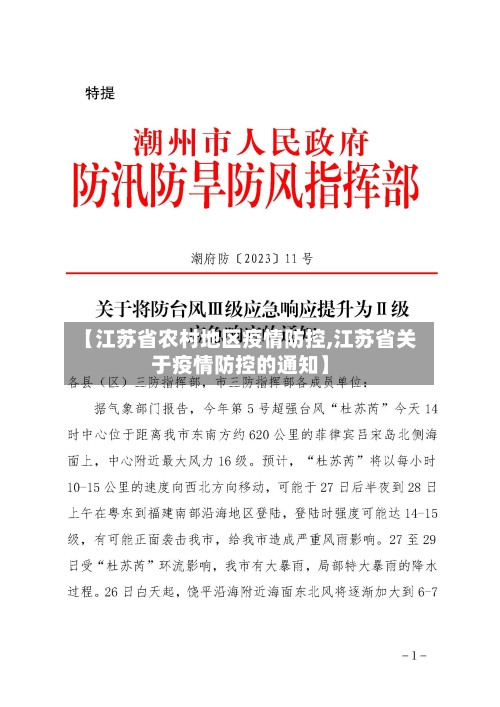 【江苏省农村地区疫情防控,江苏省关于疫情防控的通知】-第2张图片