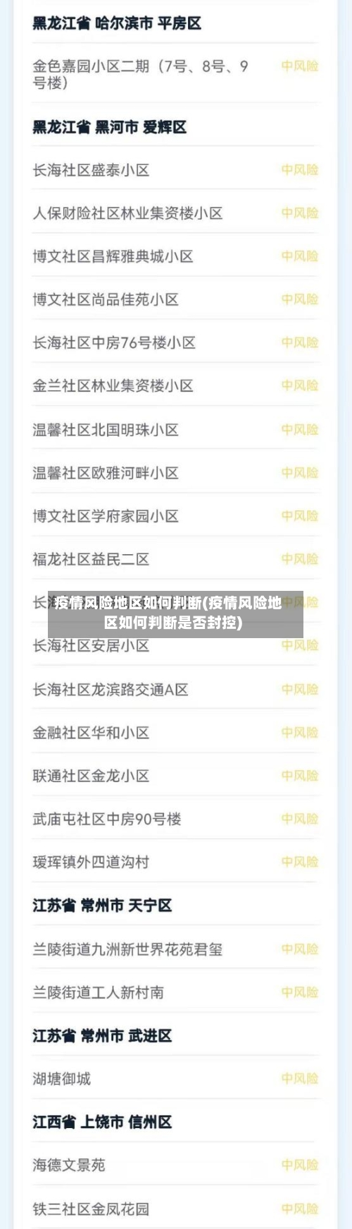 疫情风险地区如何判断(疫情风险地区如何判断是否封控)