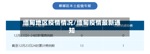 缅甸地区疫情情况/缅甸疫情最新通知-第2张图片