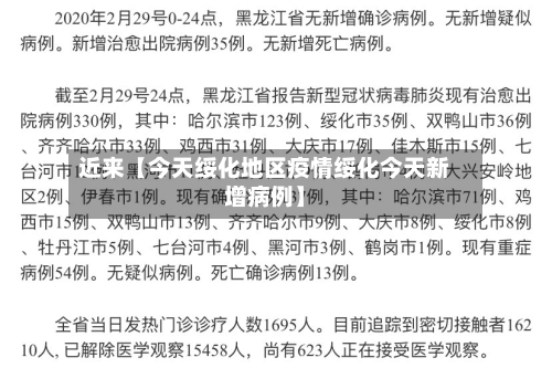 近来【今天绥化地区疫情绥化今天新增病例】-第2张图片