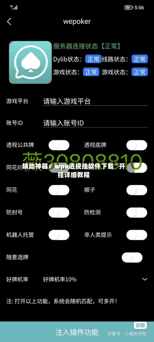 辅助神器:wpk透视挂软件下载”开挂详细教程-第2张图片