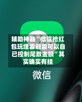 辅助神器“微信抢红包玩埋雷避雷可以自已控制尾数金额”其实确实有挂