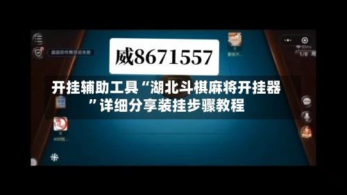 开挂辅助工具“湖北斗棋麻将开挂器”详细分享装挂步骤教程-第3张图片