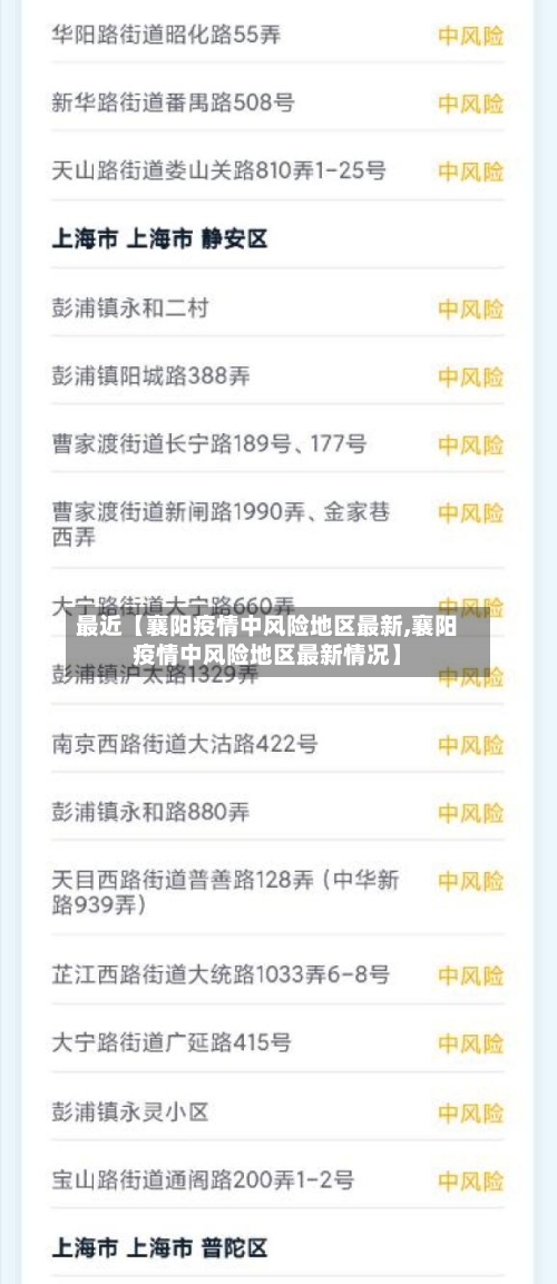 最近【襄阳疫情中风险地区最新,襄阳疫情中风险地区最新情况】-第2张图片