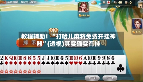 教程辅助！“打哈儿麻将免费开挂神器”(透视)其实确实有挂