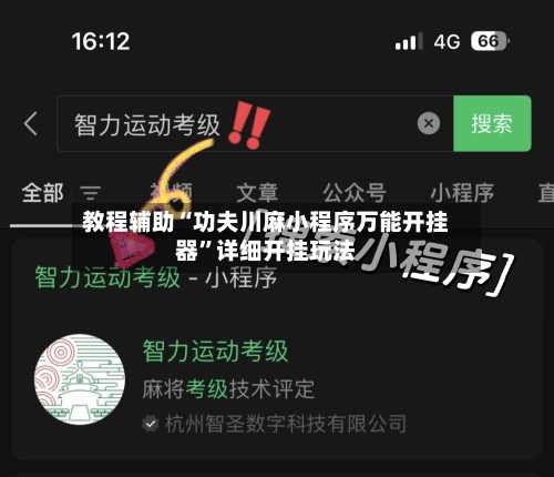 教程辅助“功夫川麻小程序万能开挂器”详细开挂玩法-第2张图片
