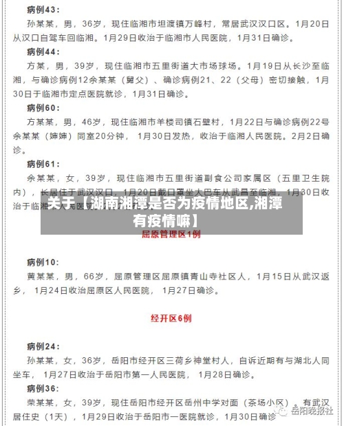 关于【湖南湘潭是否为疫情地区,湘潭有疫情嘛】-第2张图片