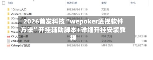 2026首发科技“wepoker透视软件方法”开挂辅助脚本+详细开挂安装教程-第3张图片