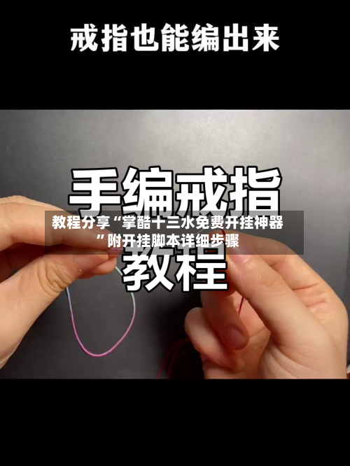 教程分享“掌酷十三水免费开挂神器”附开挂脚本详细步骤