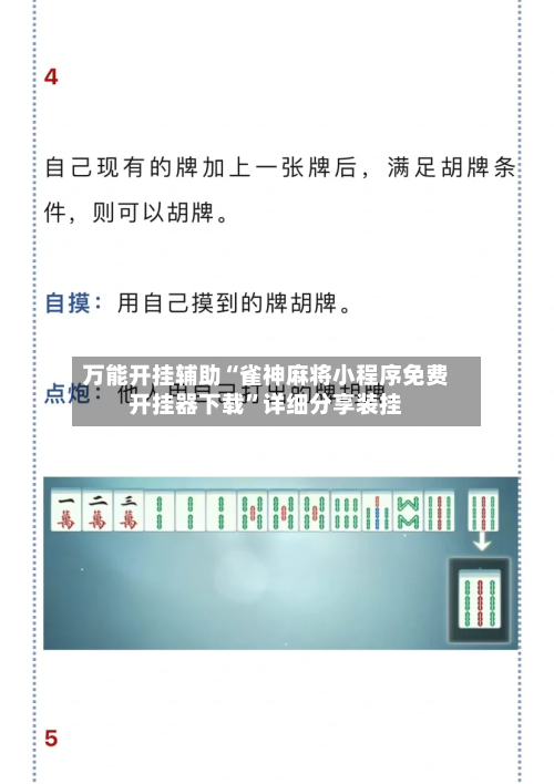 万能开挂辅助“雀神麻将小程序免费开挂器下载”详细分享装挂-第2张图片