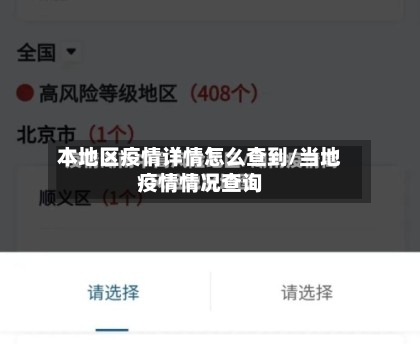 本地区疫情详情怎么查到/当地疫情情况查询-第2张图片
