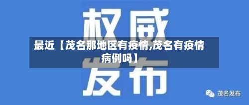 最近【茂名那地区有疫情,茂名有疫情病例吗】