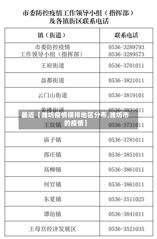 最近【潍坊疫情摸排地区分布,潍坊市的疫情】-第3张图片